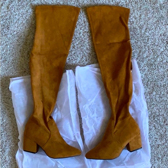 Newđź’•Goodnight Macaroon OTK boots Marlo Tan | Sz 7.5 - Picture 8 of 11